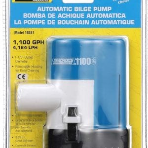 Seachoice Automatic Bilge Pump, 1,100 GPH, 1-1/8 in. Hose Size, 4 Amps at 12V DC