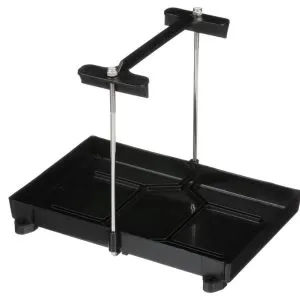 SEACHOICE 22021 USCG-Approved Marine Group 24 Series Hold-Down Battery Tray, Black