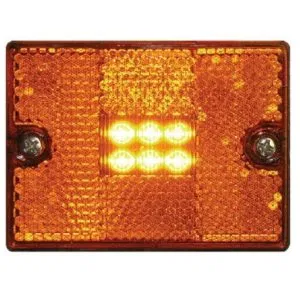 SeaChoice 50-52891 LED AMBER SQUARE STUD-MOUNT